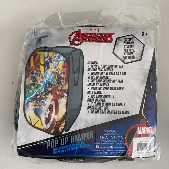 Kid’s Pop Up Toy Clothing Hamper Marvel Avengers - Picture 2 of 8